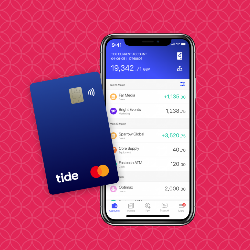 tide business bank account 40 cashback