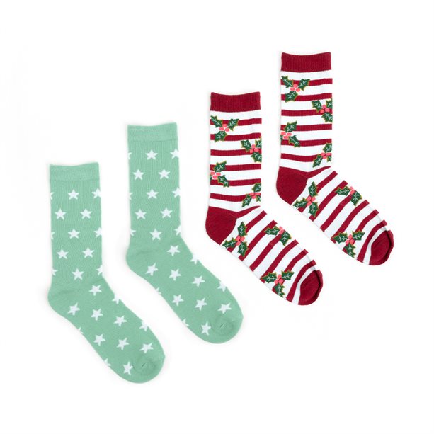 Avon Ladies Festive 2-Pack Sock Gift Set
