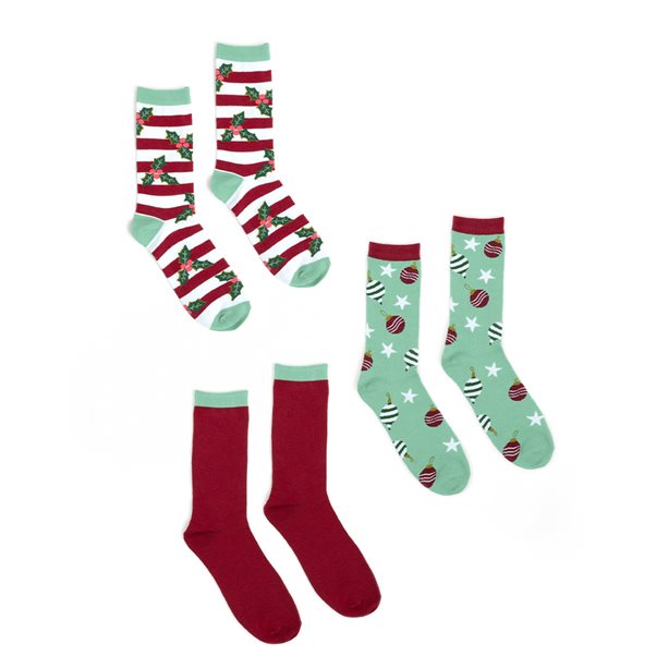 Avon Men’s Festive 3-Pair Sock Gift Set