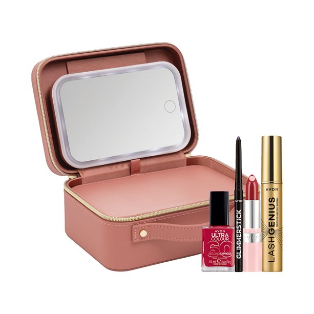 Avon Vanity Case & Make-Up Set